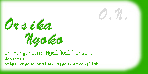 orsika nyoko business card